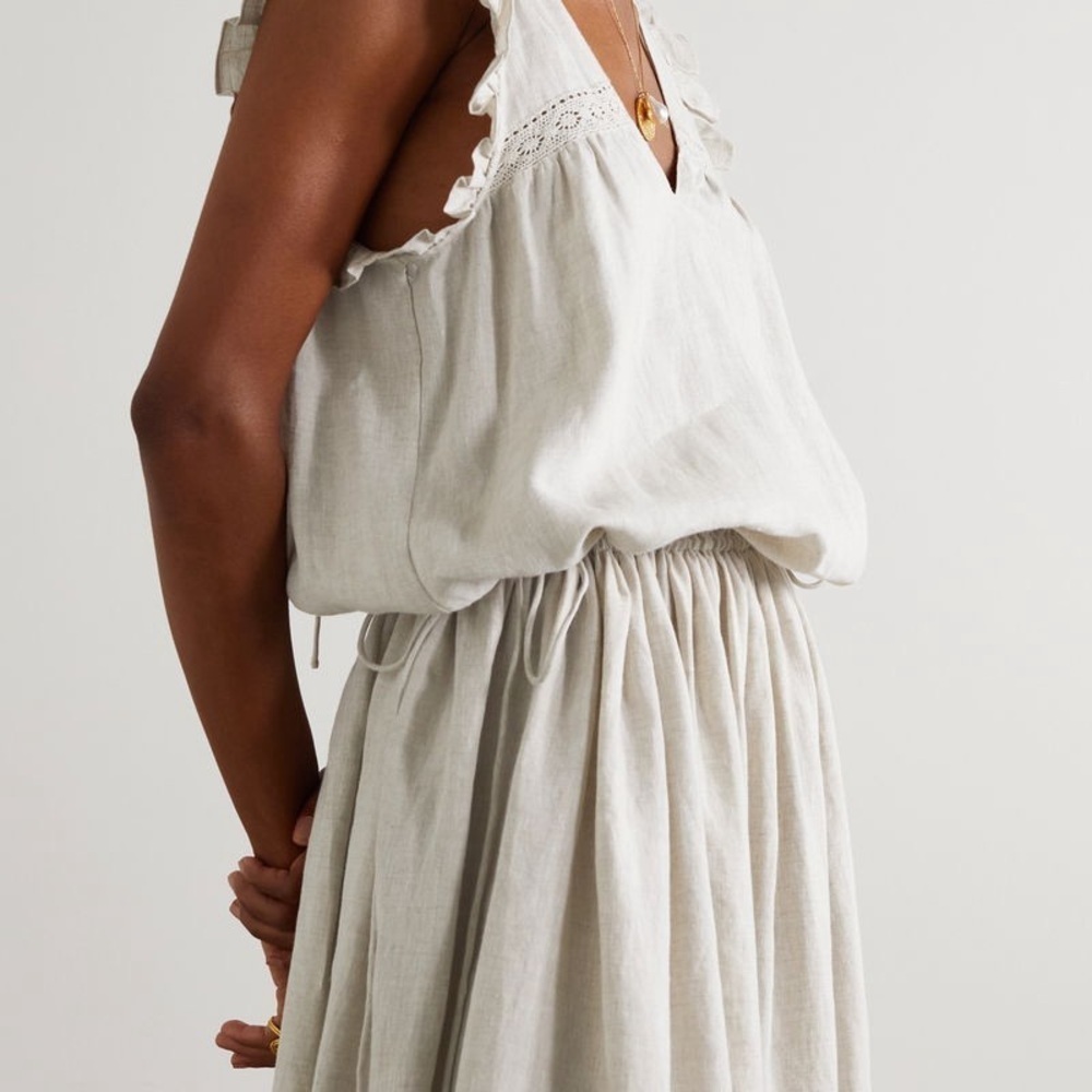 Joslin Gracie Cotton Crochet Maxi Dress Sz-US 6/AU 10 - Picture 3 of 14
